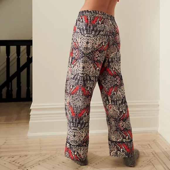 NWT Anthropologie Florence Balducci Menagerie Flannel Printed Sleep Pants - Picture 4 of 13